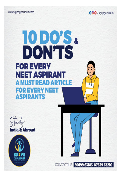 Ten Dos and Don'ts for Every NEET Candidate